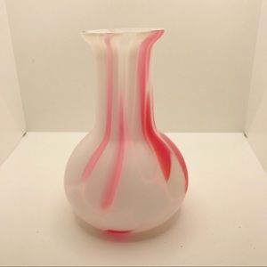 Pukeberg Scandinavian vintage glass handmade vase in EUC